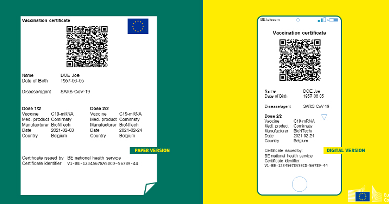Digitální COVID certifikát EU